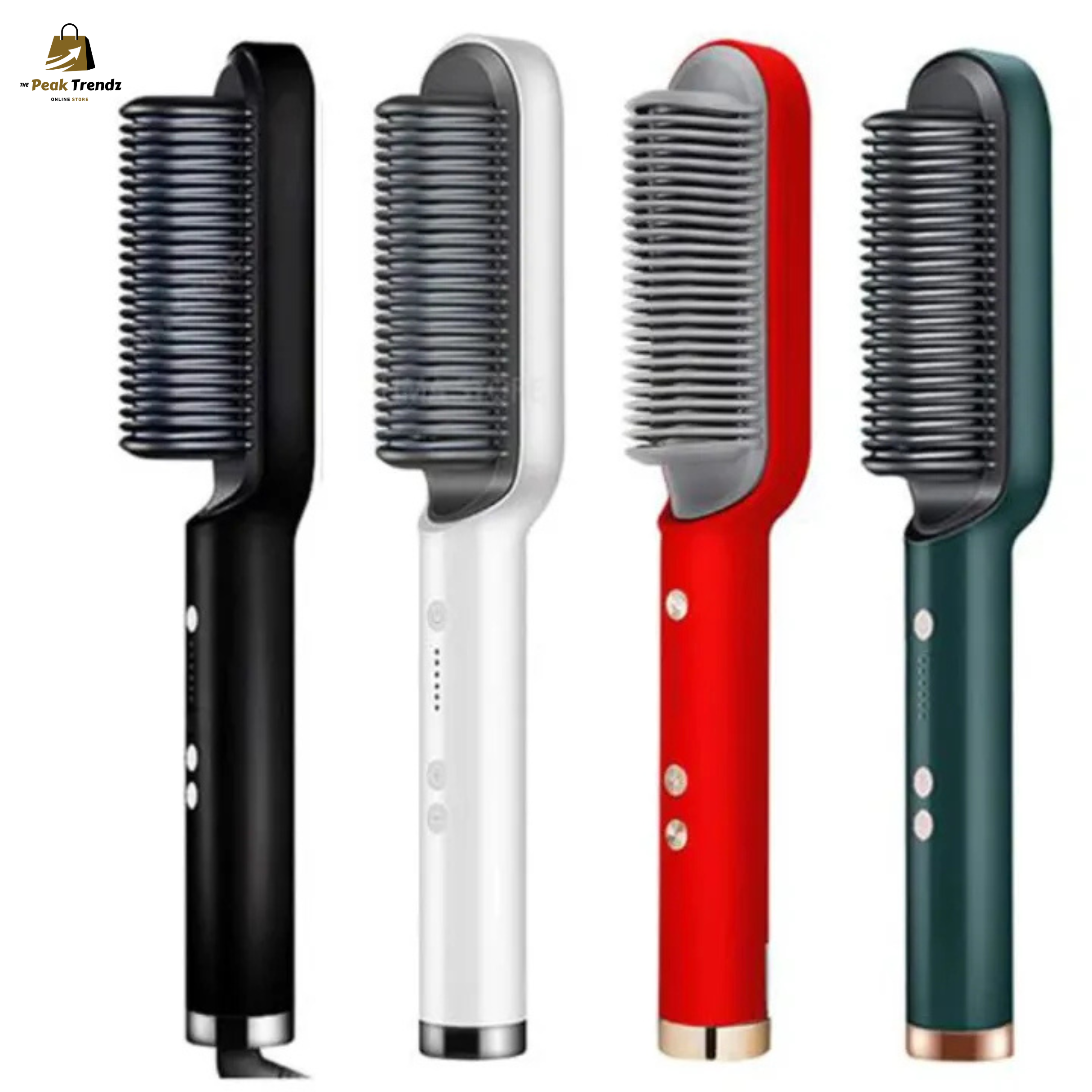 2-in-1 Hair Straightener Brush | Fast Heating Hair Straightening Comb