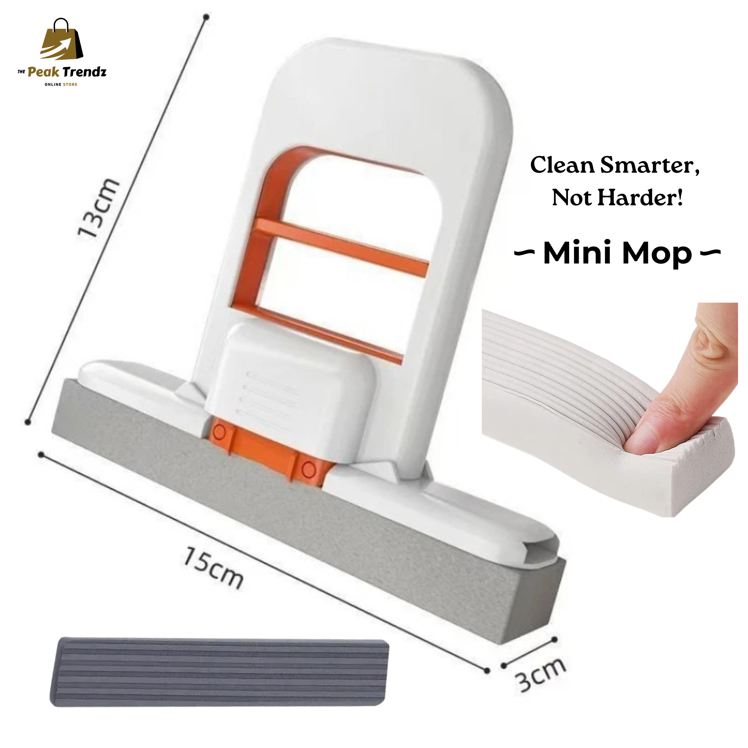 Mini Mop Portable Self-Squeeze Mop | Handheld Cleaning Mop